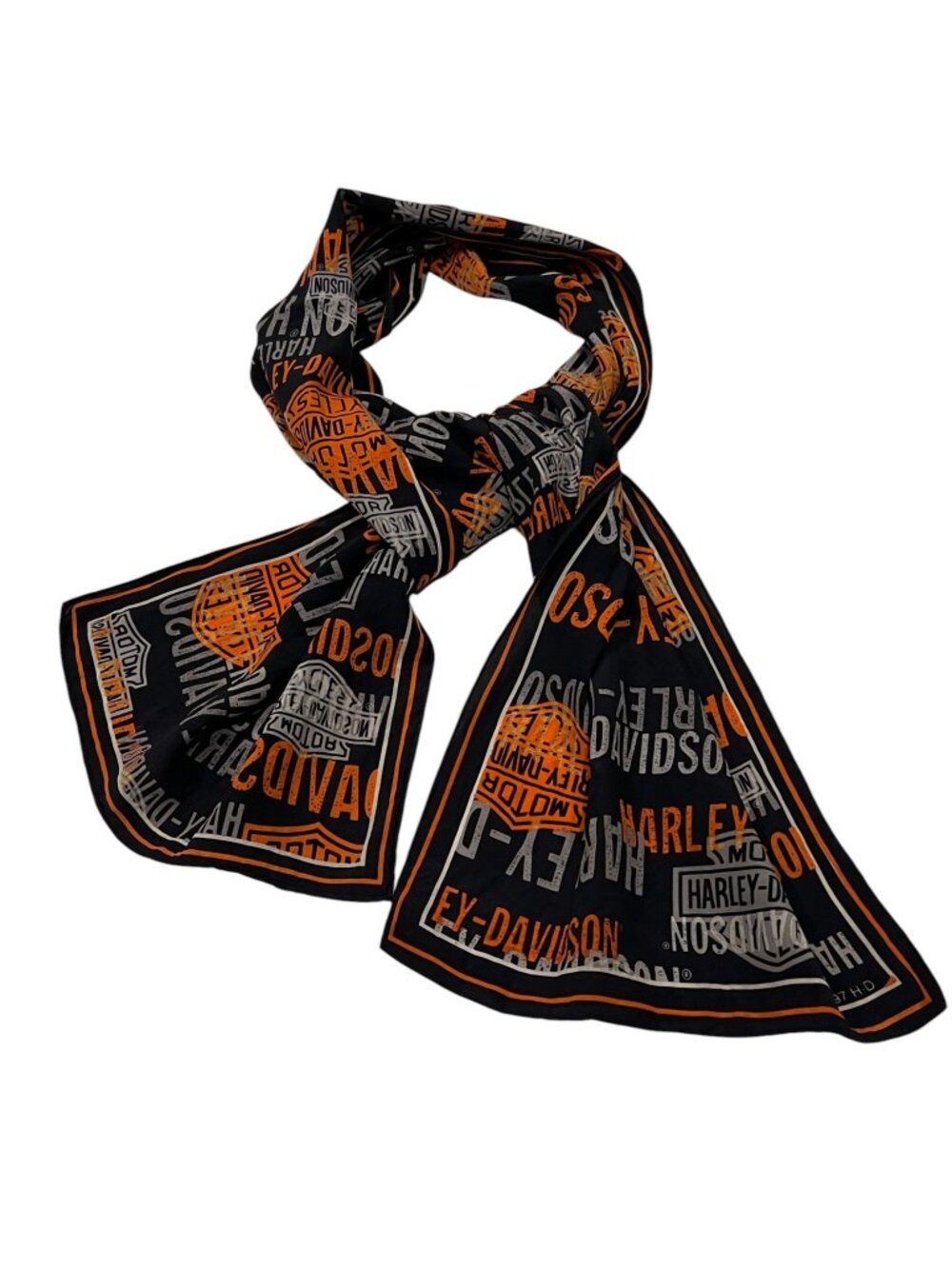 Harley-Davidson Vtg 90s Long Silk Scarf